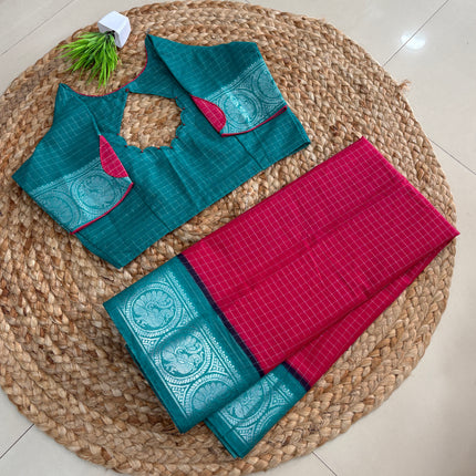 Saree With Stitched Blouse - (SIZE-38-42) - SWSB 926