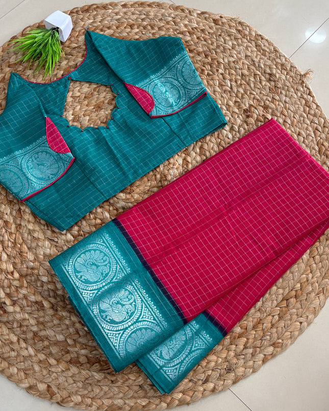 Saree With Stitched Blouse - (SIZE-38-42) - SWSB 926