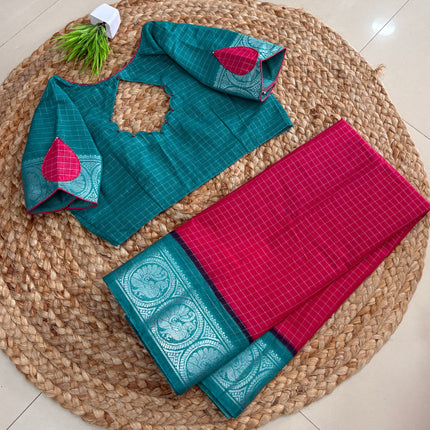 Saree With Stitched Blouse - (SIZE-38-42) - SWSB 926