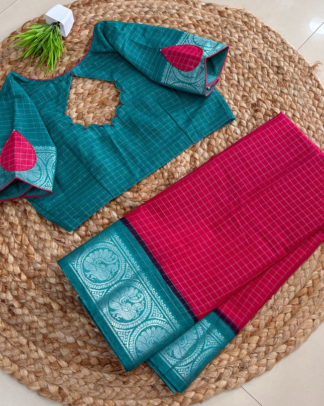 Saree With Stitched Blouse - (SIZE-38-42) - SWSB 926