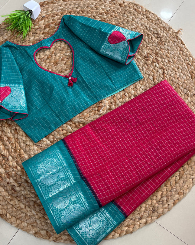 Saree With Stitched Blouse - (SIZE-40-44) - SWSB 921