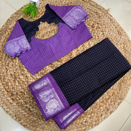 Saree With Stitched Blouse - (SIZE-40-44) - SWSB 940