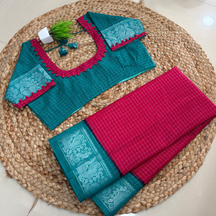 Saree With Stitched Blouse - (SIZE-44-48) - SWSB 937