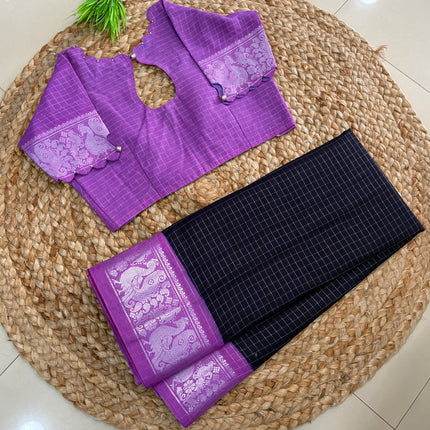 Saree With Stitched Blouse - (SIZE-38-42) - SWSB 923