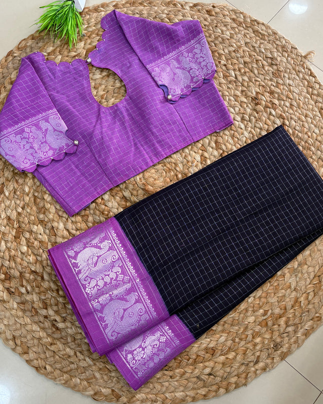 Saree With Stitched Blouse - (SIZE-38-42) - SWSB 923
