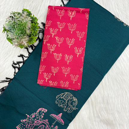 Heritage Weave Cotton Mix Saree 💫