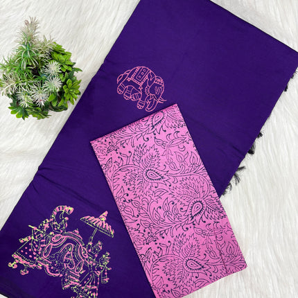 Ethnic Glow Cotton Mix Saree 🌼