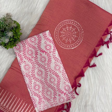 Chic Tradition Cotton Mix Saree ✨