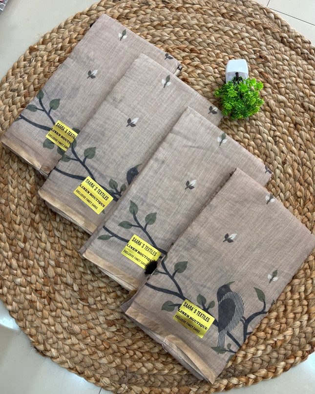 Linen Cotton Saree – LCS 140