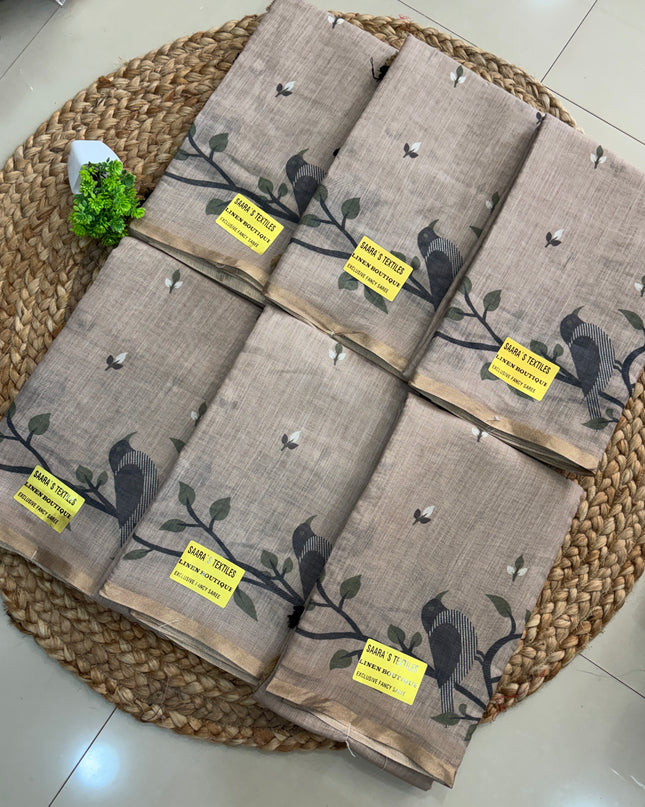 Linen Cotton Saree – LCS 140