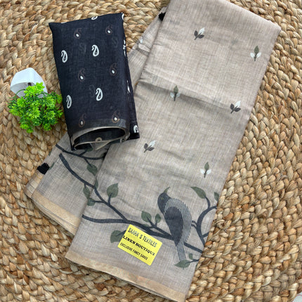 Linen Cotton Saree – LCS 140