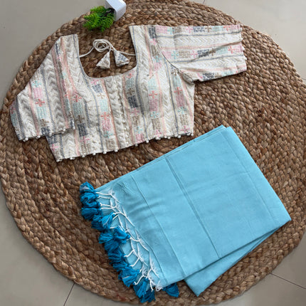 Saree With Readymade Blouse - (SIZE-36-40) - SWSB 942