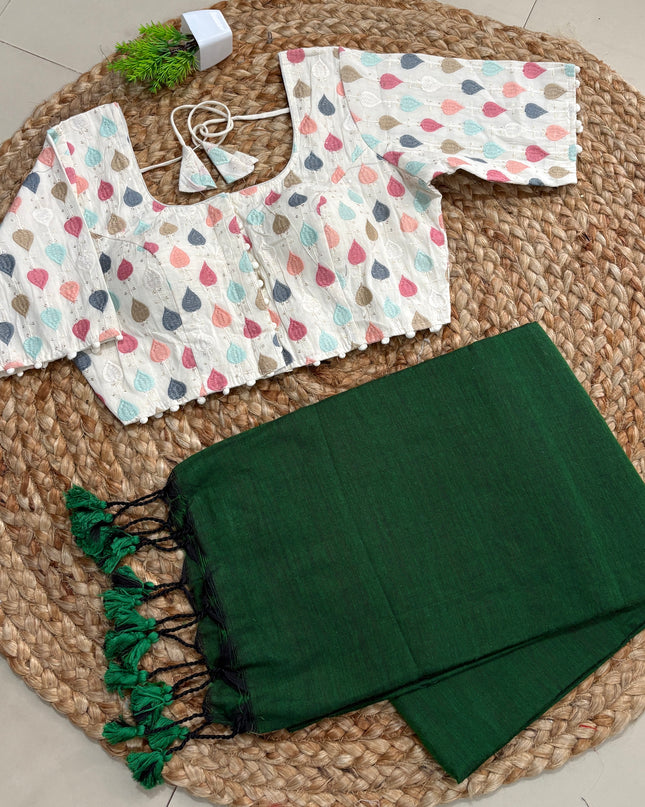 Saree With Readymade Blouse - (SIZE-36-40) - SWSB 944