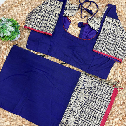 Saree With Stitched Blouse -(size-36 -40) - SWSB 133