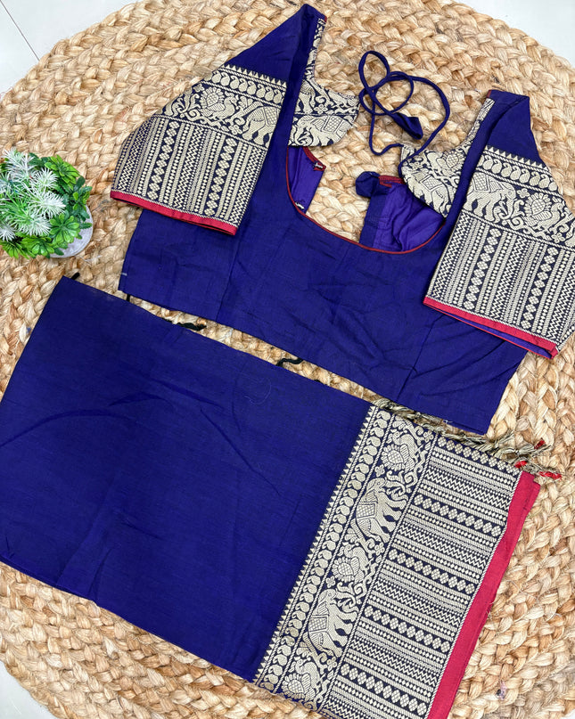 Saree With Stitched Blouse -(size-36 -40) - SWSB 133