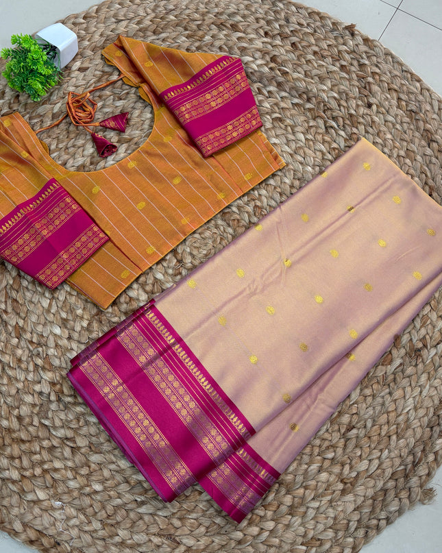 Saree With Stitched Blouse - (SIZE-32-34) - SWSB 952
