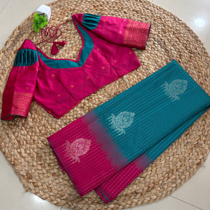Saree With Stitched Blouse - (SIZE-34-38) - SWSB 975