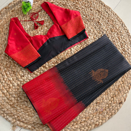Saree With Stitched Blouse - (SIZE-34-38) - SWSB 970