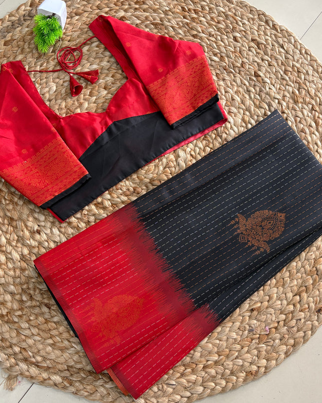 Saree With Stitched Blouse - (SIZE-34-38) - SWSB 970