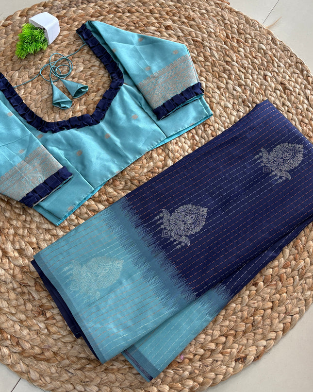 Saree With Stitched Blouse - (SIZE-34-38) - SWSB 968