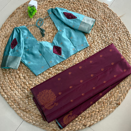 Saree With Stitched Blouse - (SIZE-34-38) - SWSB 967