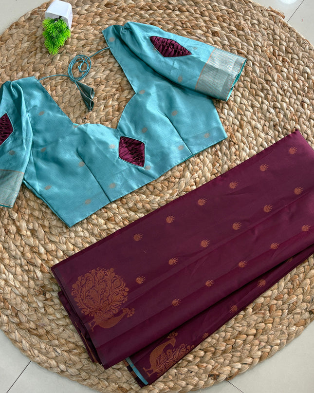 Saree With Stitched Blouse - (SIZE-34-38) - SWSB 967