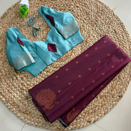 Saree With Stitched Blouse - (SIZE-34-38) - SWSB 967