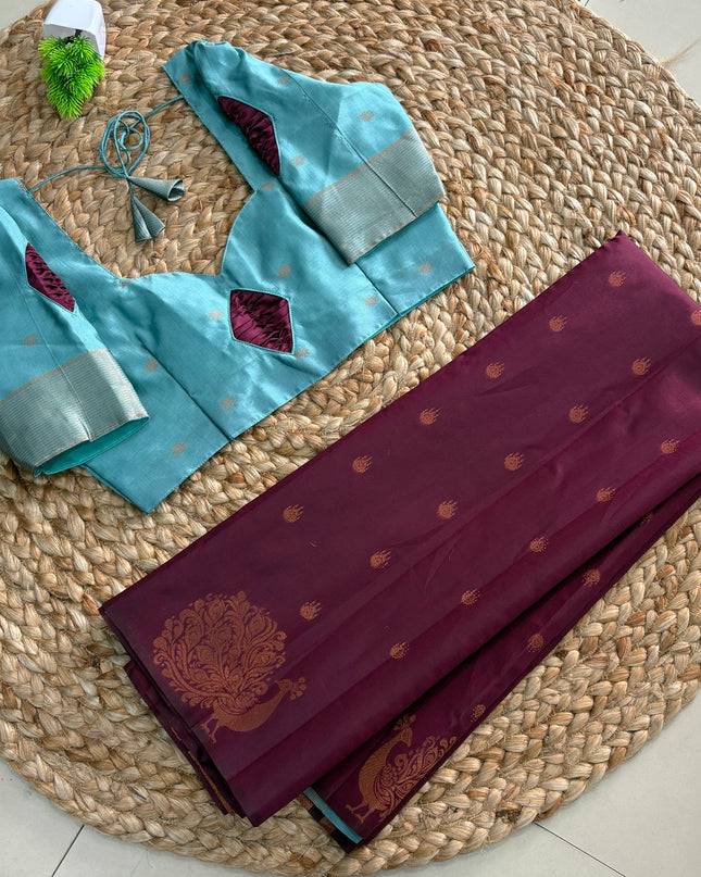 Saree With Stitched Blouse - (SIZE-34-38) - SWSB 967