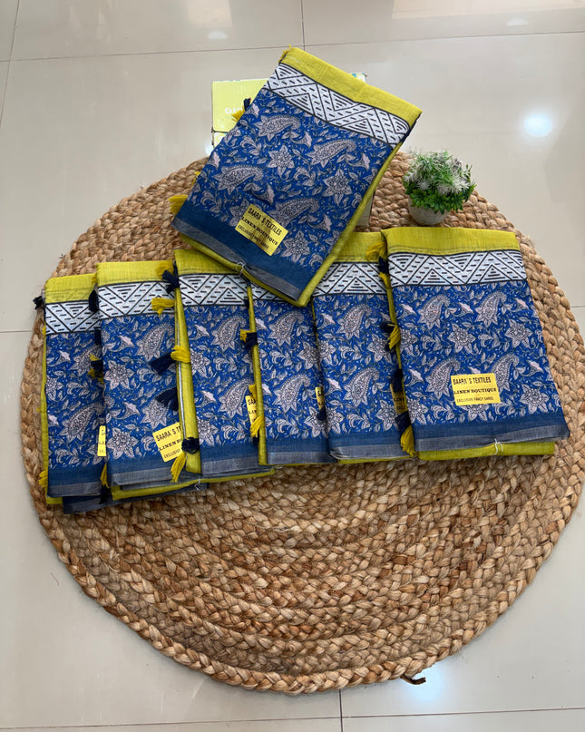 Linen Cotton Saree - LCS 141
