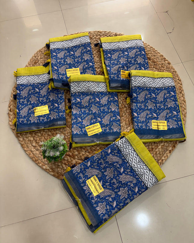 Linen Cotton Saree - LCS 141