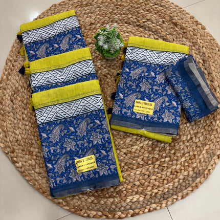 Linen Cotton Saree - LCS 141