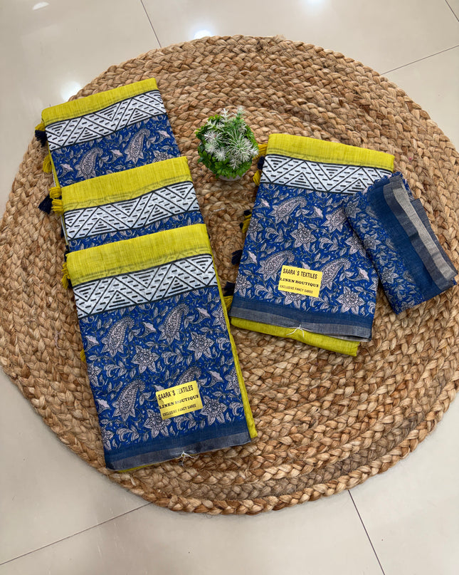 Linen Cotton Saree - LCS 141