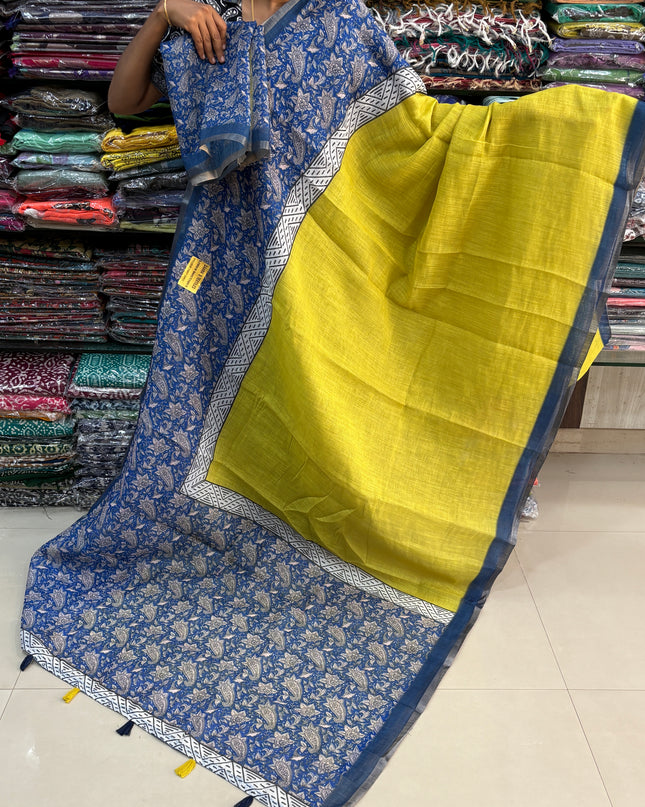 Linen Cotton Saree - LCS 141
