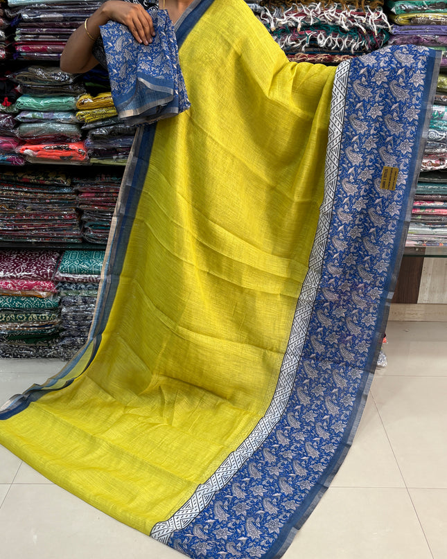 Linen Cotton Saree - LCS 141