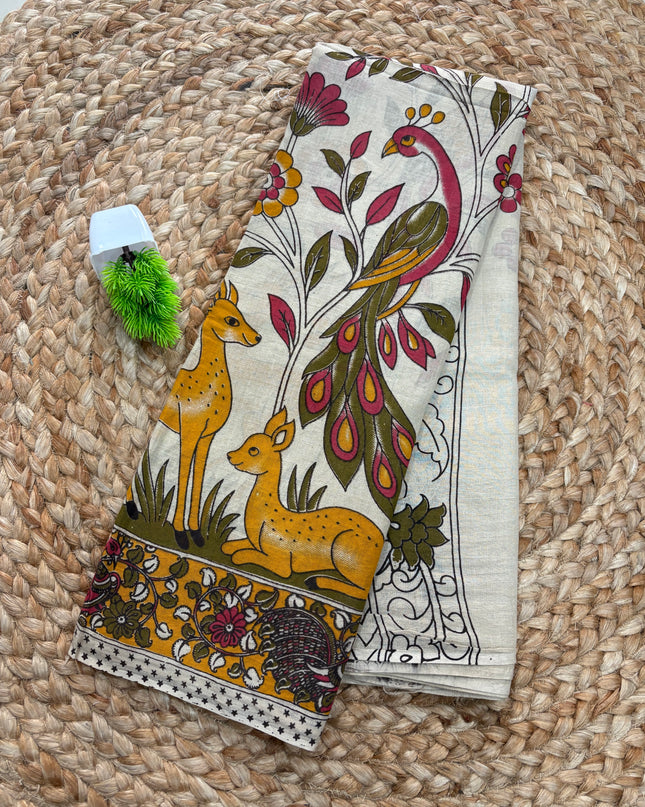 Kalamkari Cotton Saree - KCS 148