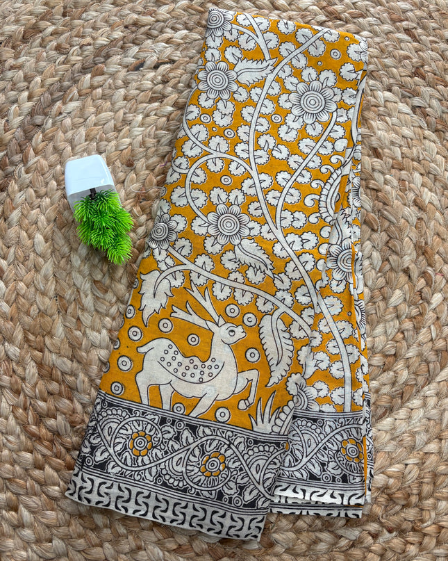 Kalamkari Cotton Saree - KCS 150