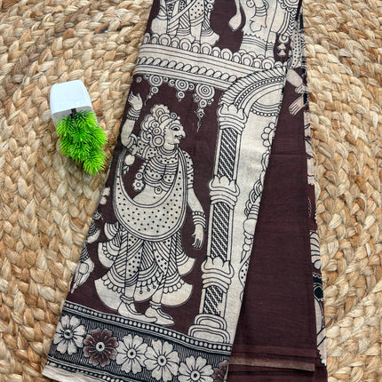 Kalamkari Cotton Saree - KCS 151