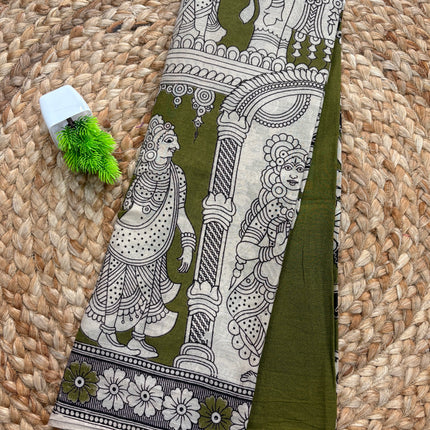 Kalamkari Cotton Saree - KCS 152