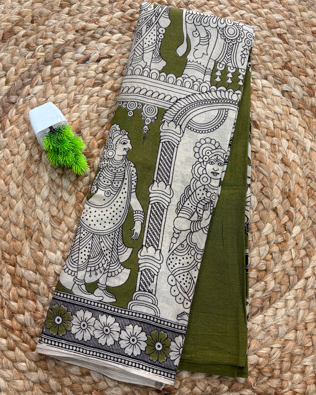 Kalamkari Cotton Saree - KCS 152