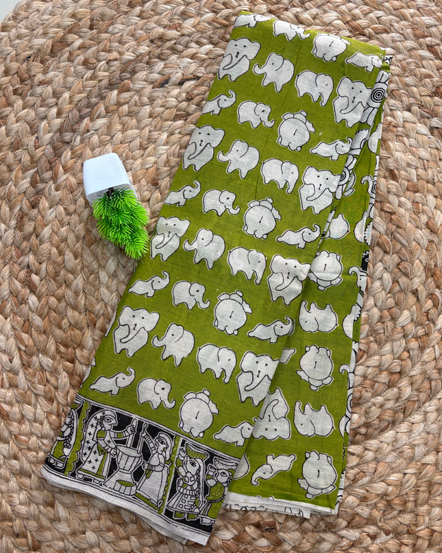 Kalamkari Cotton Saree - KCS 153