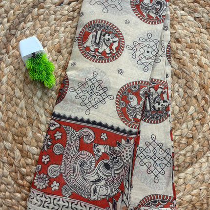 Kalamkari Cotton Saree - KCS 154