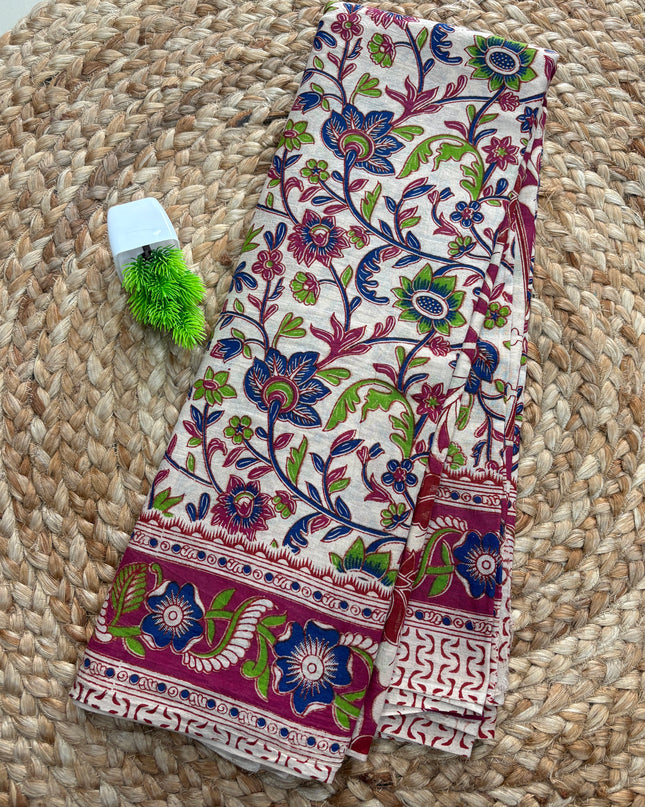 Kalamkari Cotton Saree - KCS 156