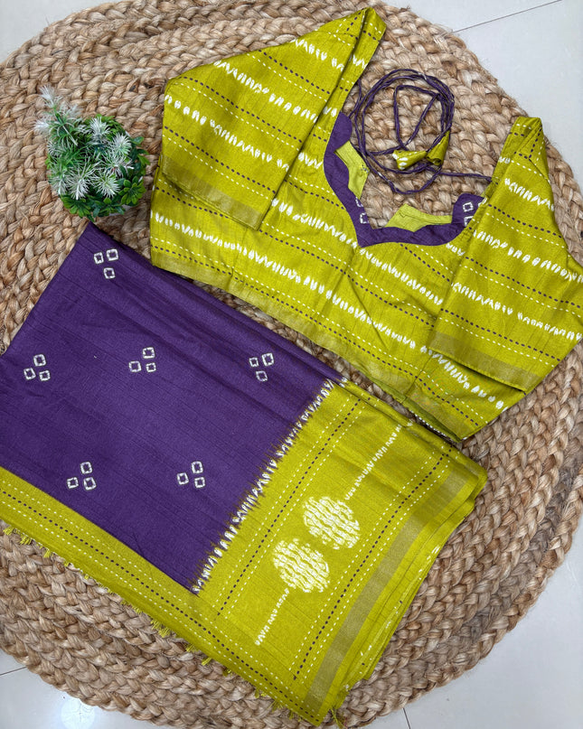 Saree With Stitched Blouse - (size-40-44) - SWSB 144