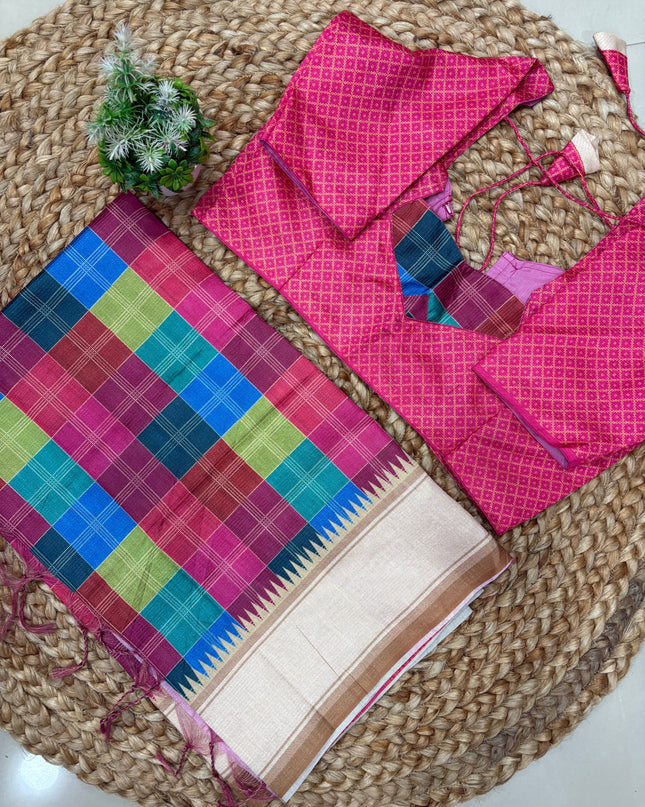 Saree With Stitched Blouse - (size-36-40) - SWSB 146
