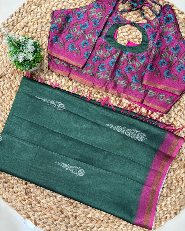 Saree With Stitched Blouse - (size-40-44) - SWSB 155