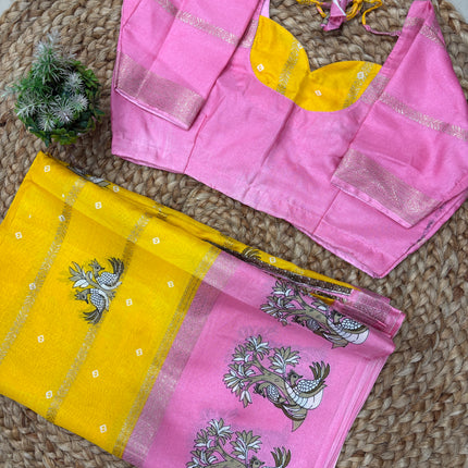 Saree With Stitched Blouse - (size-40-44) - SWSB 156