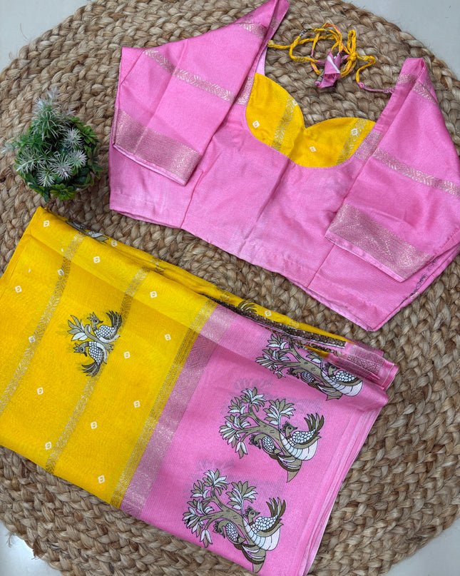 Saree With Stitched Blouse - (size-40-44) - SWSB 156