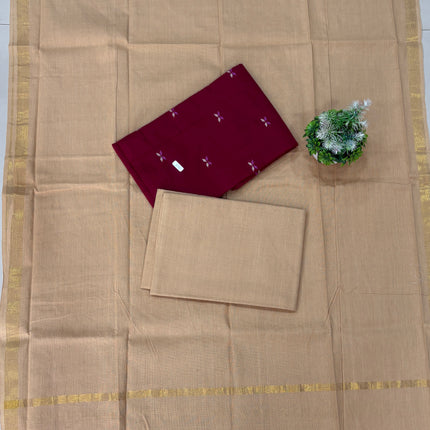 Simple Handloom Cotton Unstitched Set