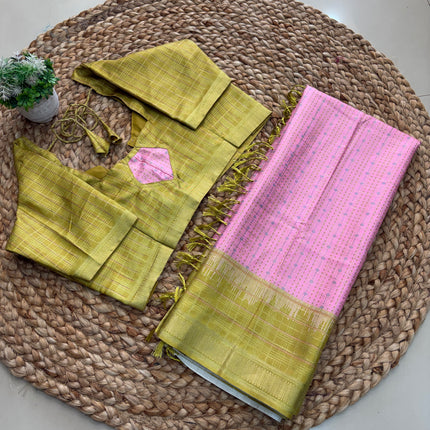 Saree With Stitched Blouse - (size - 36 -40) - SWSB 164
