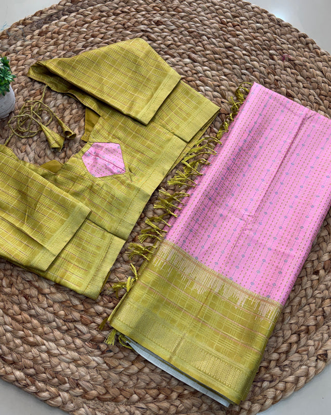 Saree With Stitched Blouse - (size - 36 -40) - SWSB 164